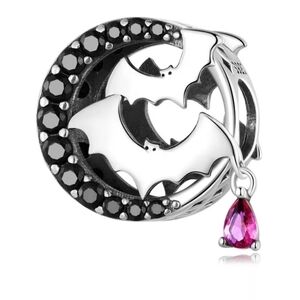 S925 Sterling Silver Halloween Bats Charm